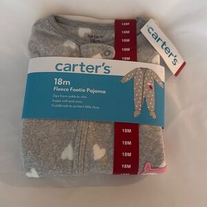 Carters 18 month fleece footie pajamas